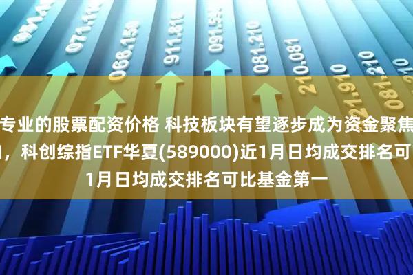 专业的股票配资价格 科技板块有望逐步成为资金聚焦的主要方向，科创综指ETF华夏(589000)近1月日均成交排名可比基金第一