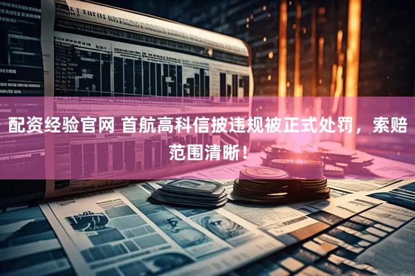 配资经验官网 首航高科信披违规被正式处罚，索赔范围清晰！