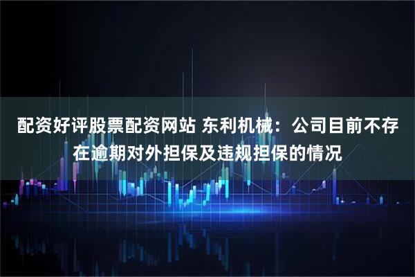 配资好评股票配资网站 东利机械：公司目前不存在逾期对外担保及违规担保的情况