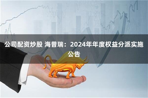 公司配资炒股 海普瑞：2024年年度权益分派实施公告